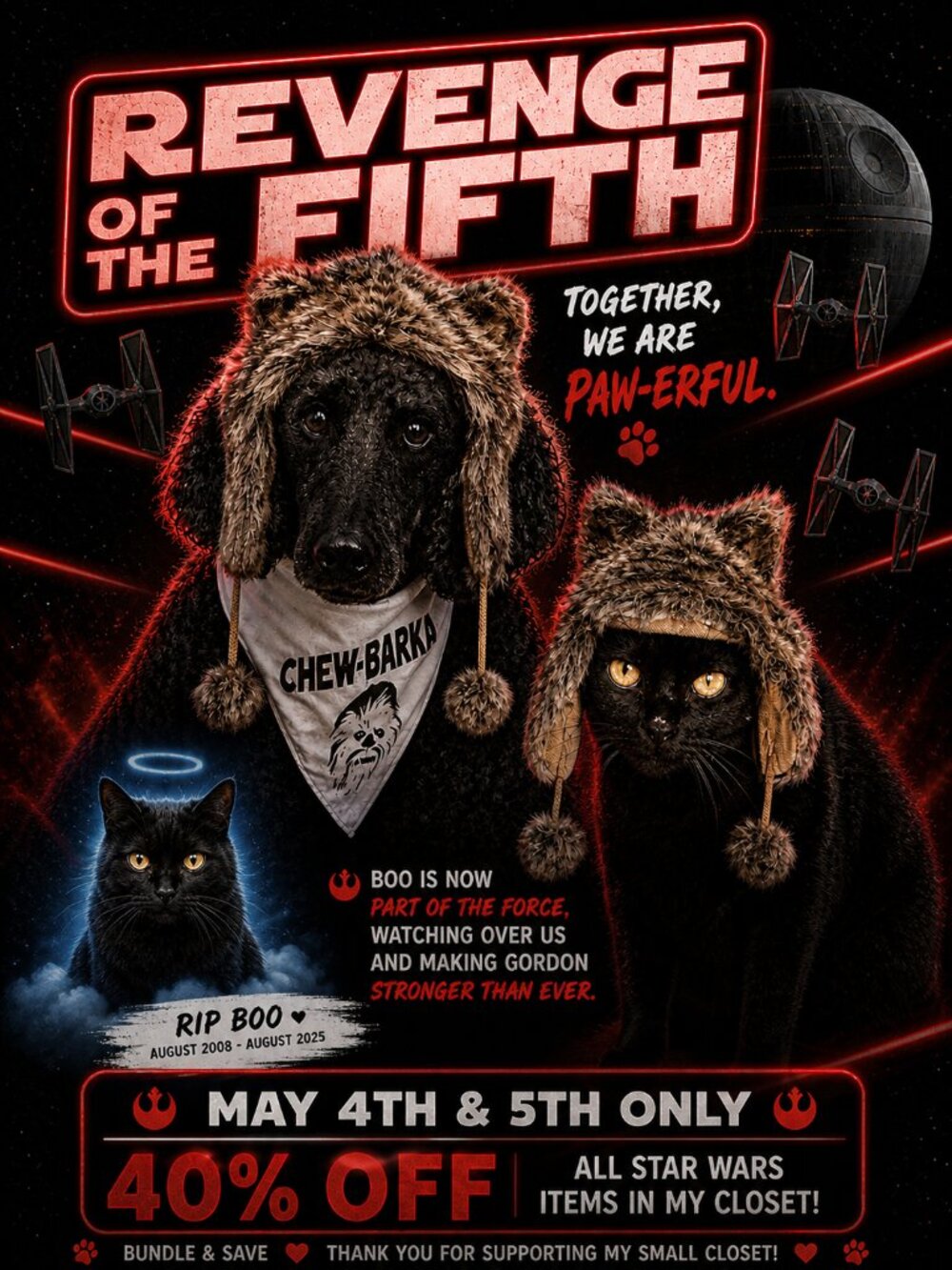 40% OFF! REVENGE OF THE FIFTH- STAR WARS DAYS!